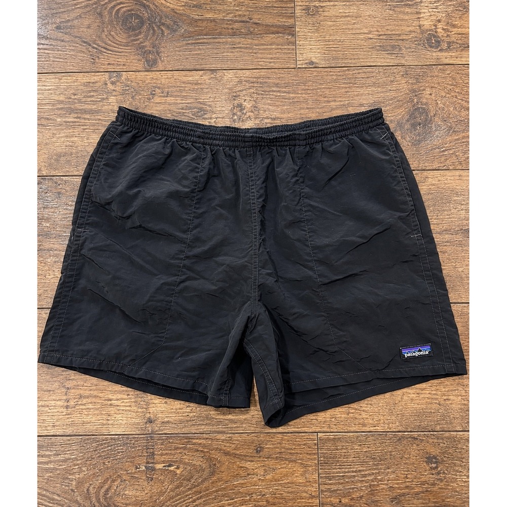 Patagonia Mens Baggies Shorts Black 5 Inch L Nylon Gorpcore Hiking Beach Camp